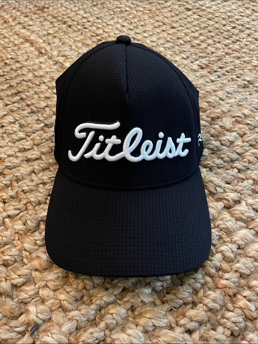 Titleist Black Cap with White Script Logo